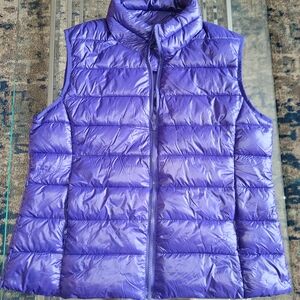 BCBGeneration Purple Puffer Vest